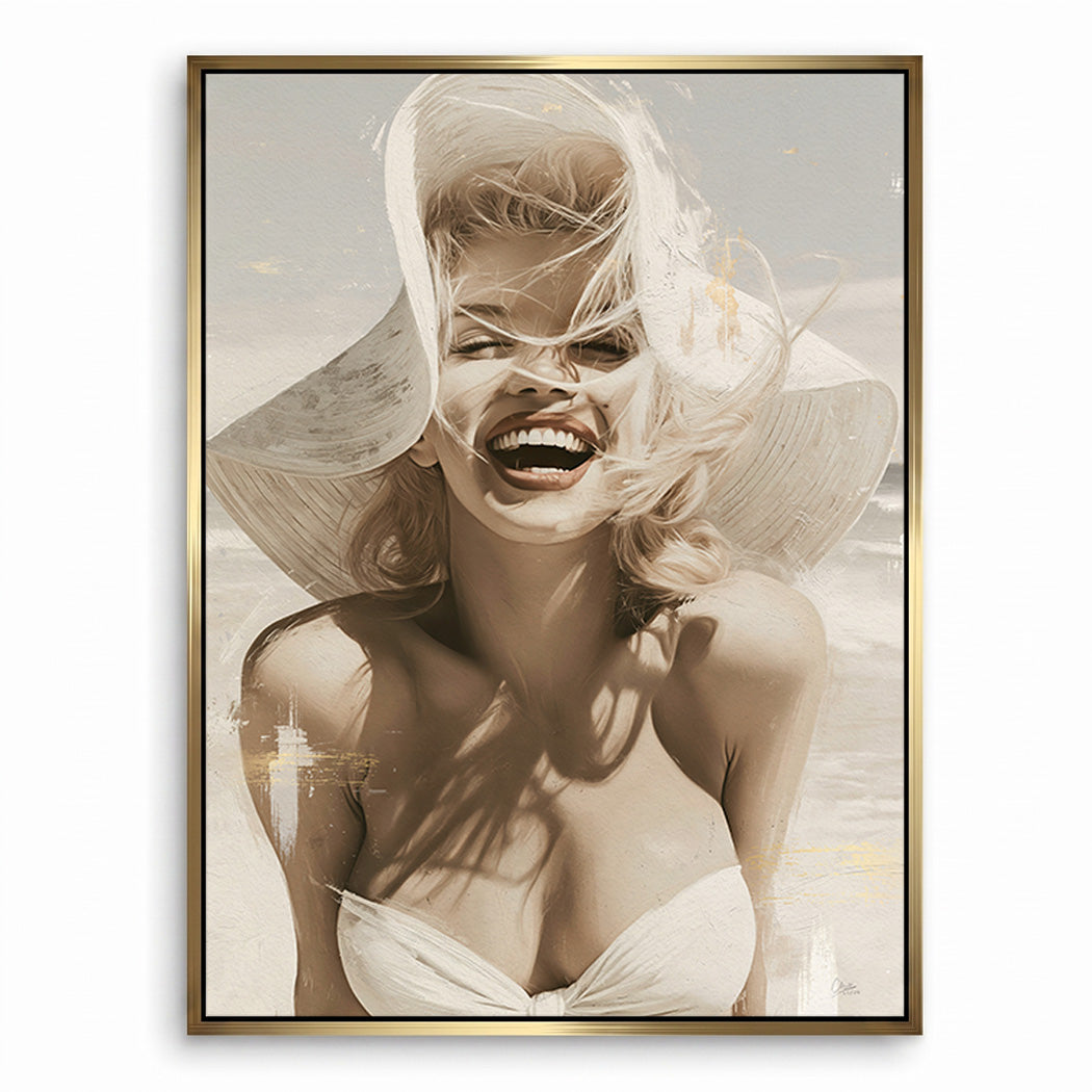 Marilyn Monroe Summer Smile Leinwand Bild