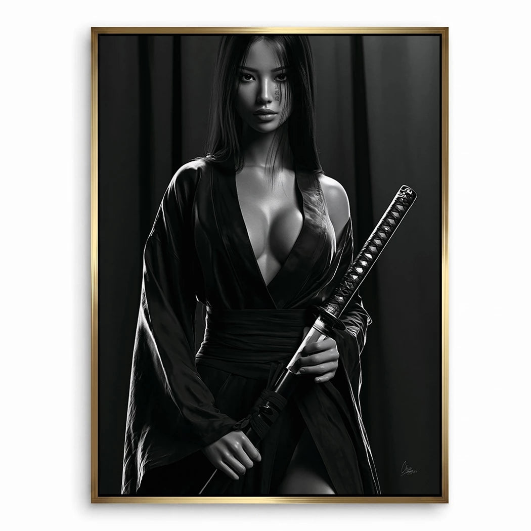 Samurai Lady Leinwand Bild