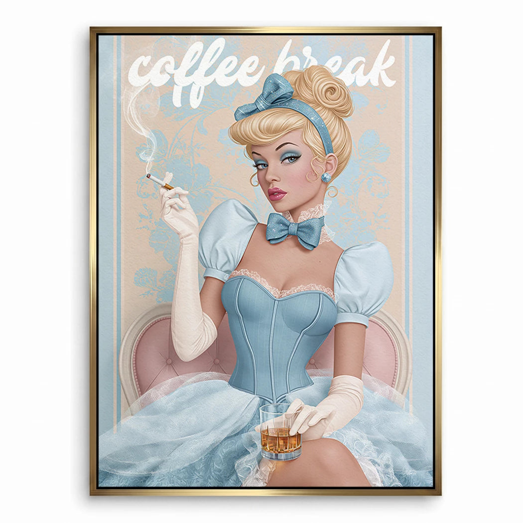 Cinderella Coffee Leinwand Bild