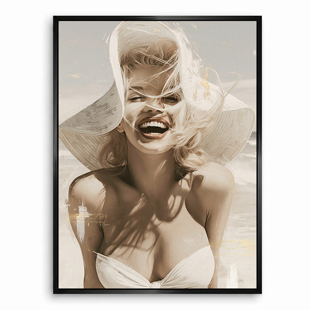 Marilyn Monroe Summer Smile Leinwand Bild