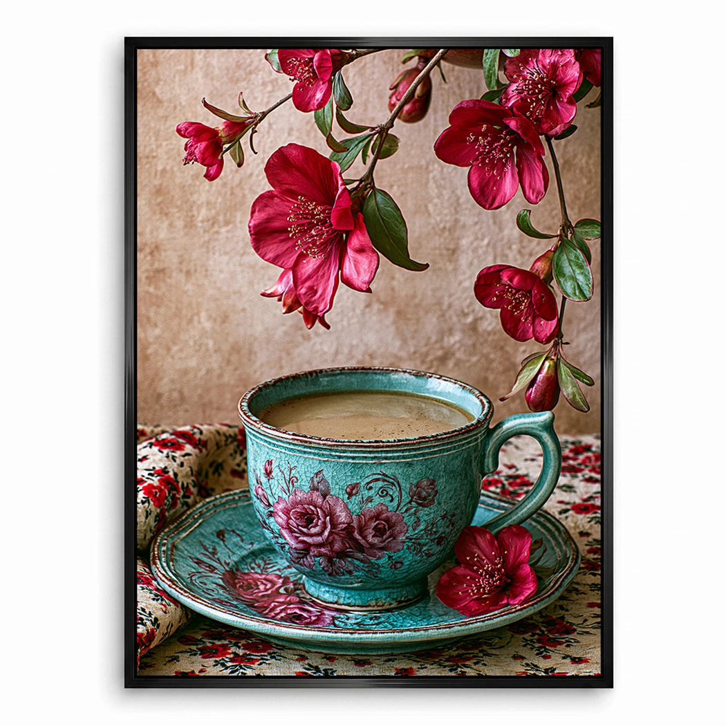 Blütenkaffee Harmonie Leinwand Bild