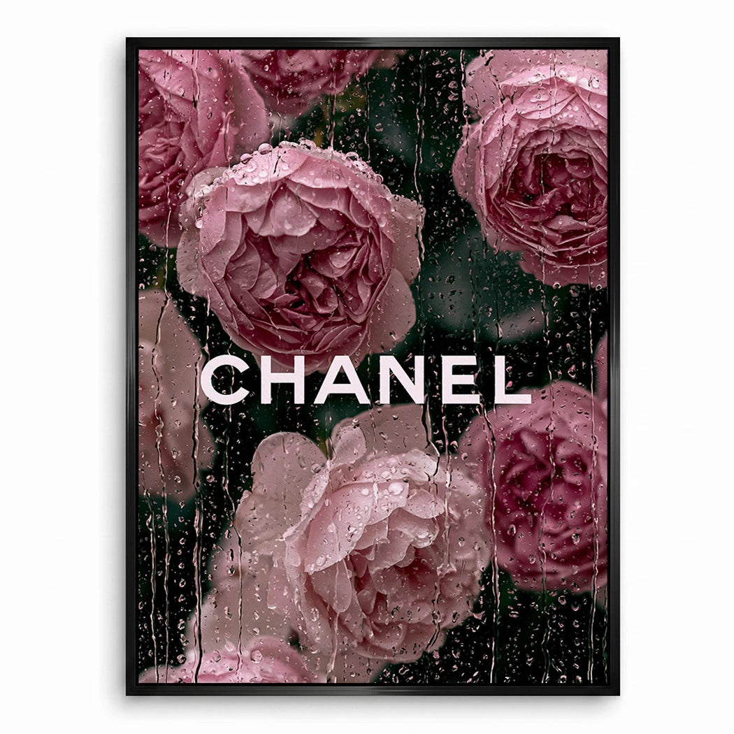 Chanel Rosenregen Leinwand Bild