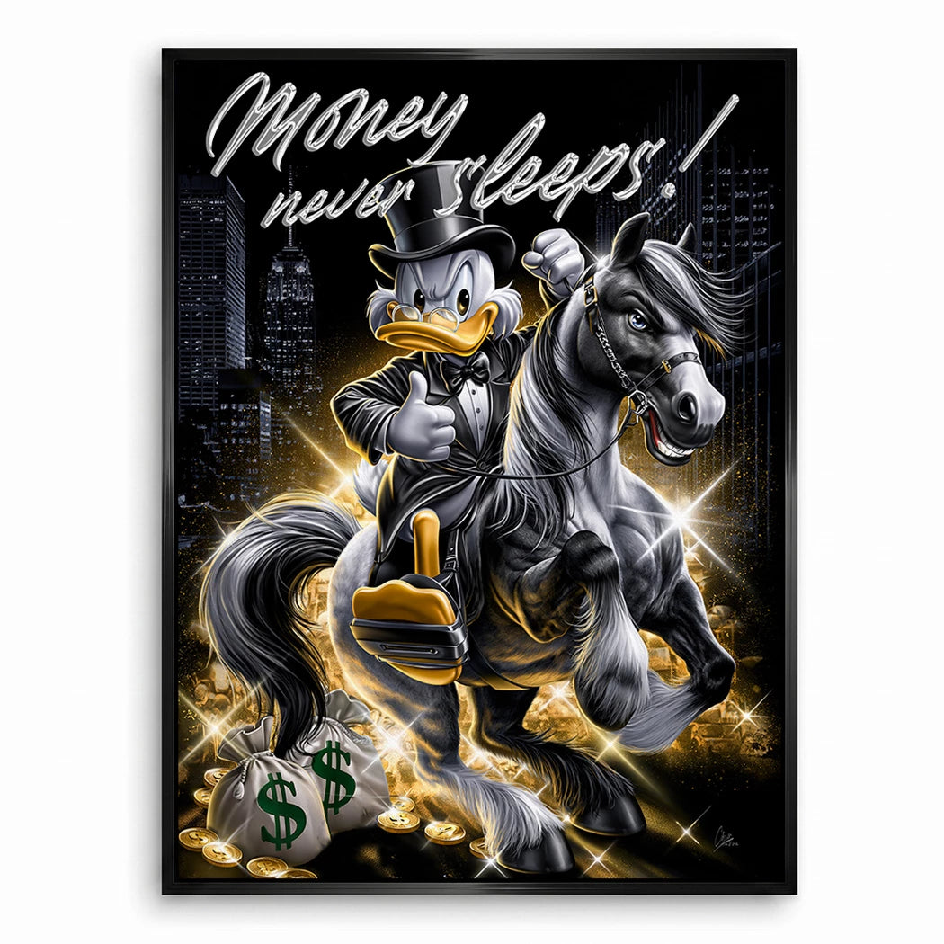 Dagobert Money Rider Leinwand Bild