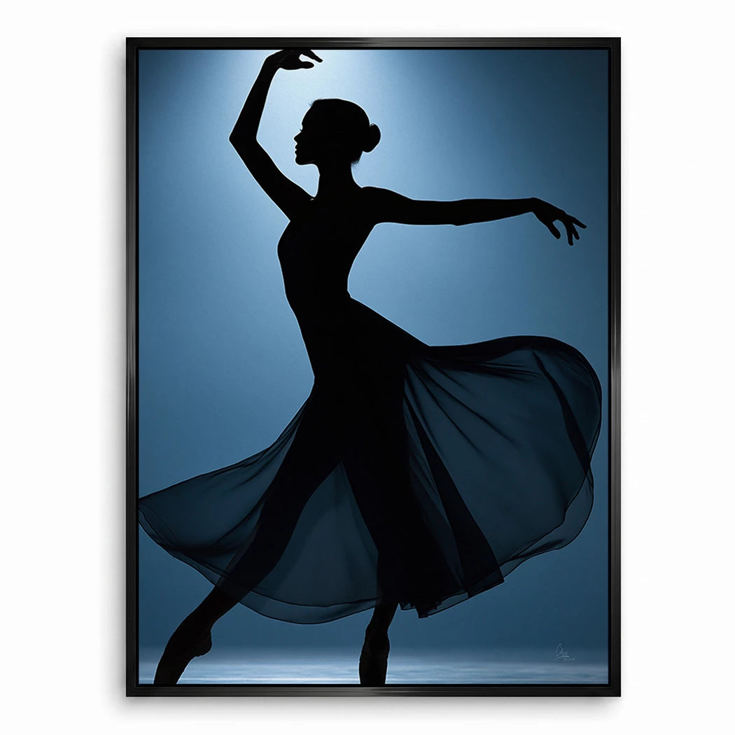 Ballerina Lichttanz Leinwand Bild