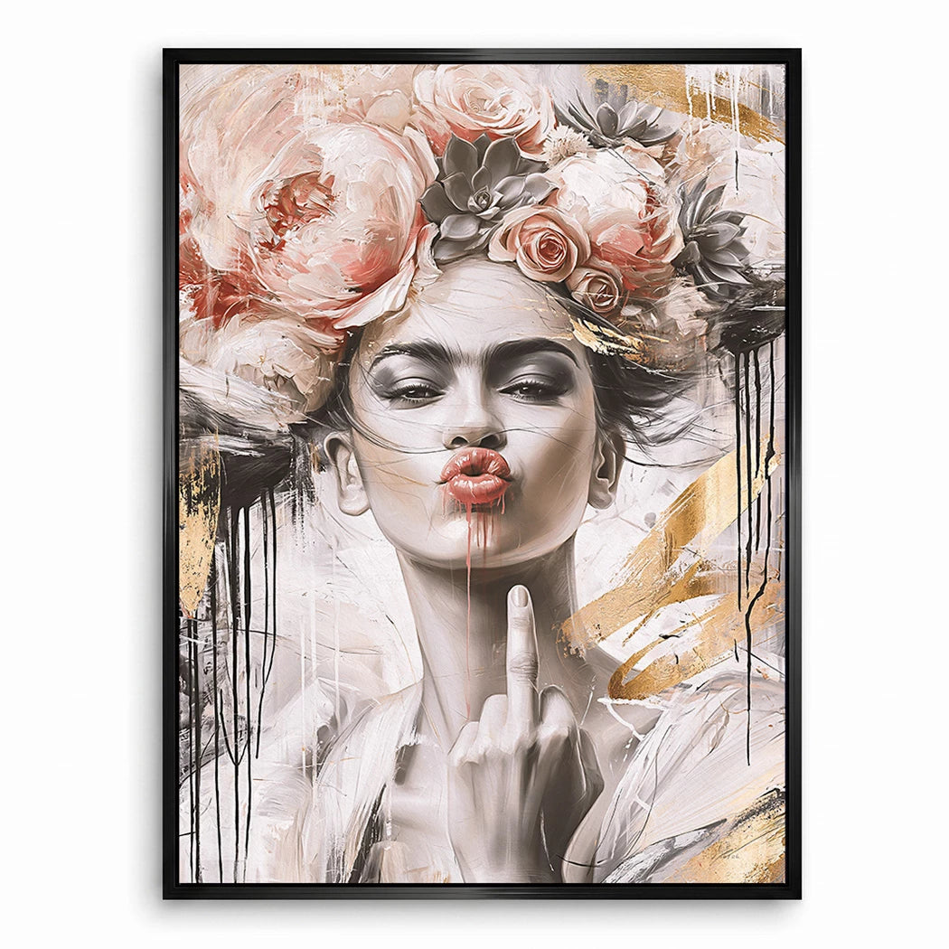 Frida Kahlo Attitude Leinwand Bild