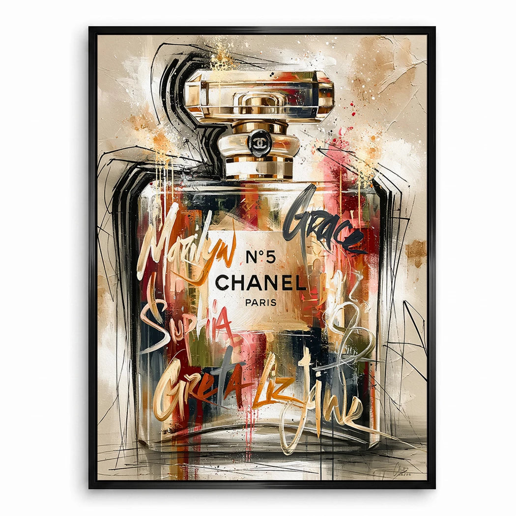 Chanel Graffiti Leinwand Bild