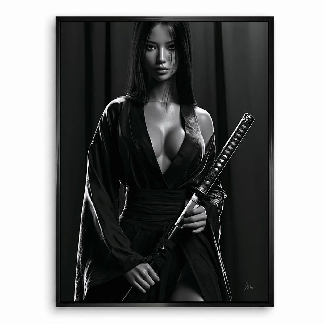 Samurai Lady Leinwand Bild