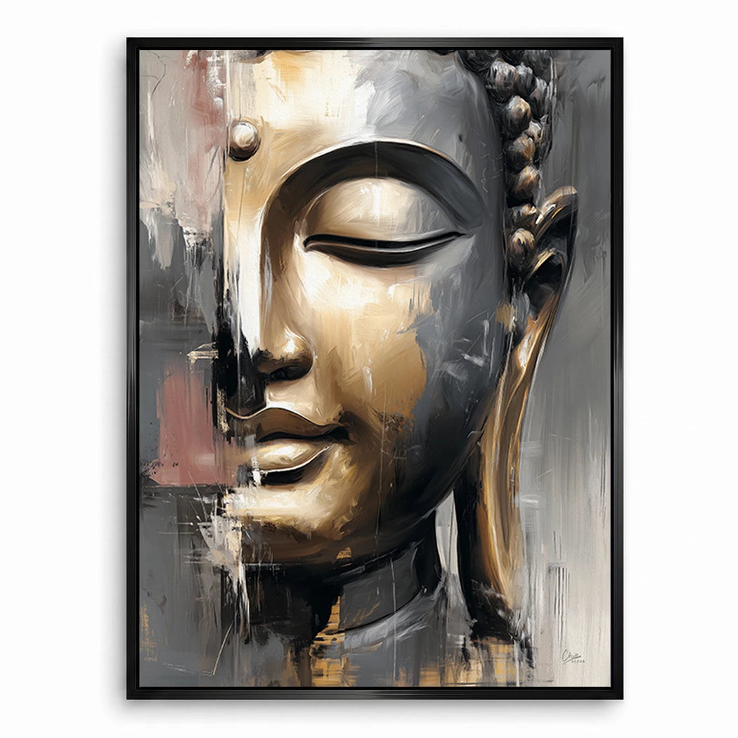 Buddha Gold Leinwand Bild