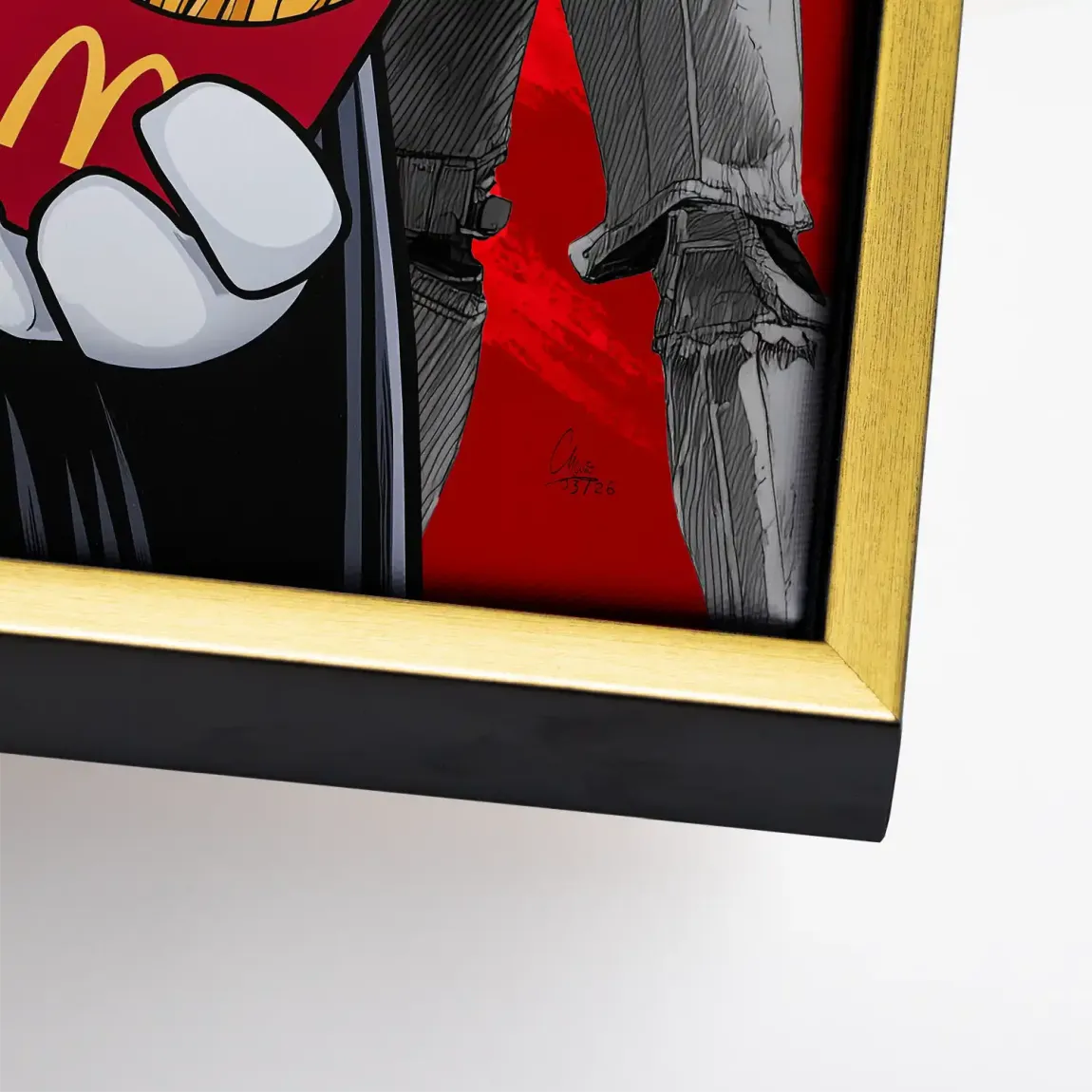 Micky Maus Vader Leinwand Bild