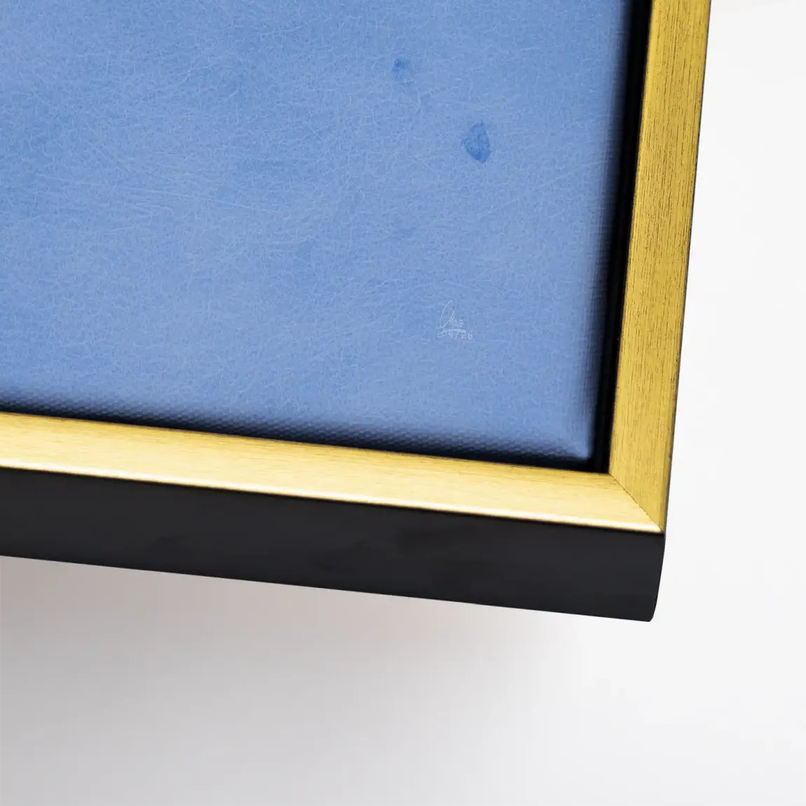 Blaue Geometrie Leinwand Bild