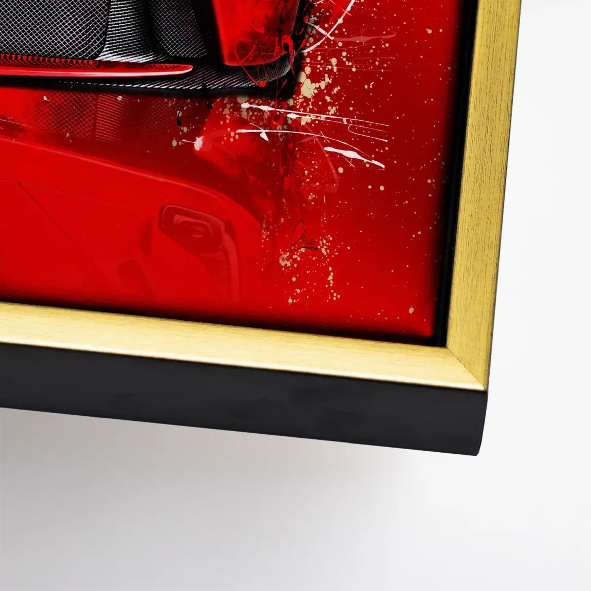 Red Velocity La Ferrari Leinwand Bild