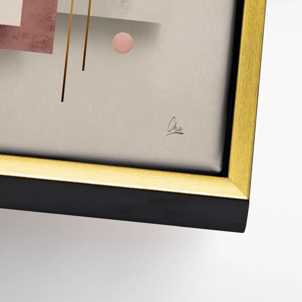 Golden Geometry Leinwand Bild