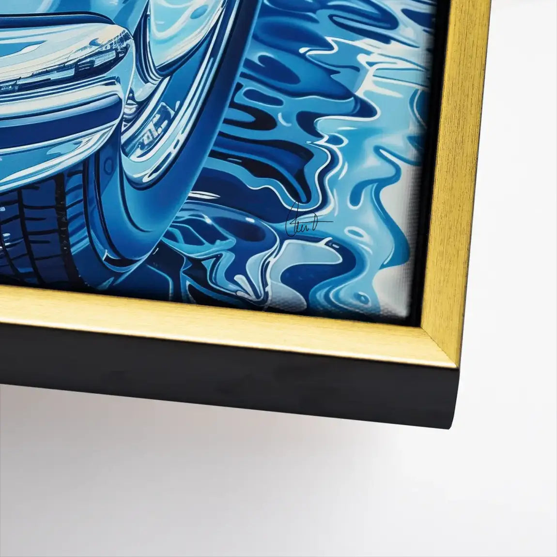 Porsche 356 Abstrakt Blue Nr.2 Leinwand Bild INGALERIE
