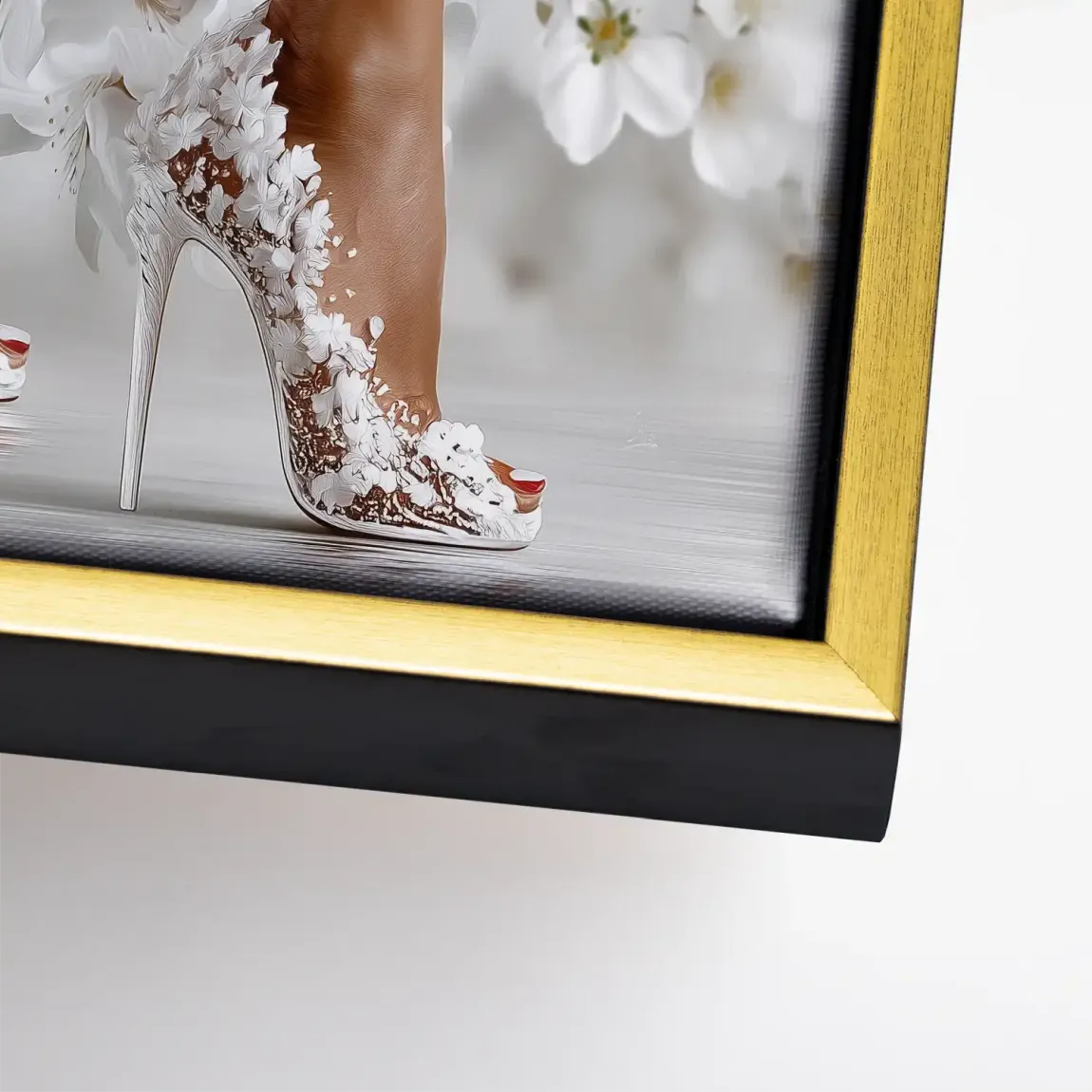 Sensual Blossom Heels Leinwand Bild