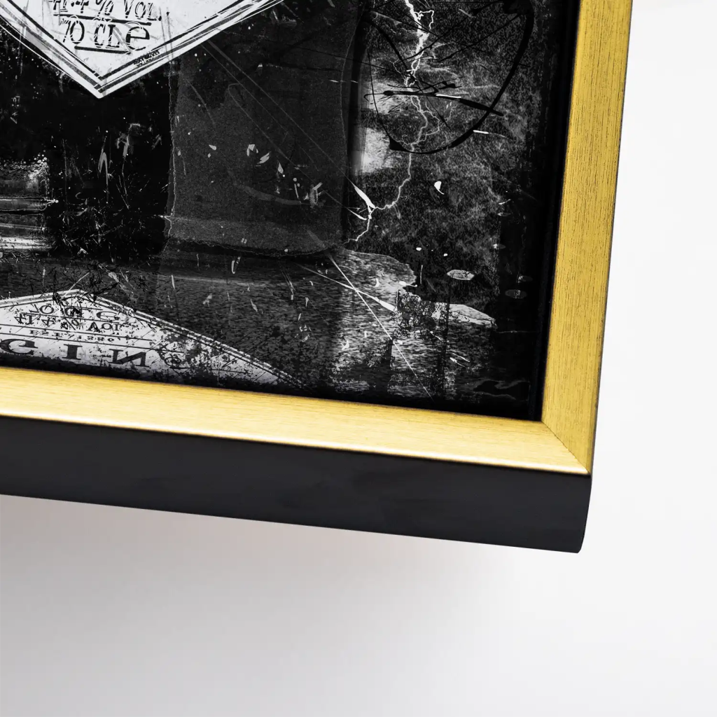 Gin Abstrakt Black Style Leinwand Bild INGALERIE