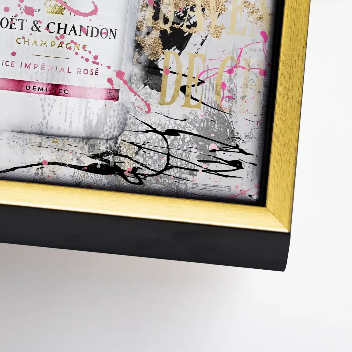 Champagner Rosé Leinwand Bild