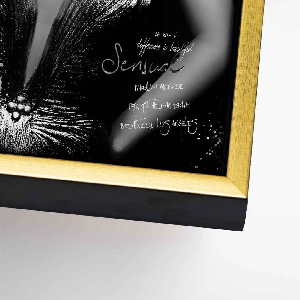 Marilyn Monroe Black Vogue Leinwand Bild INGALERIE