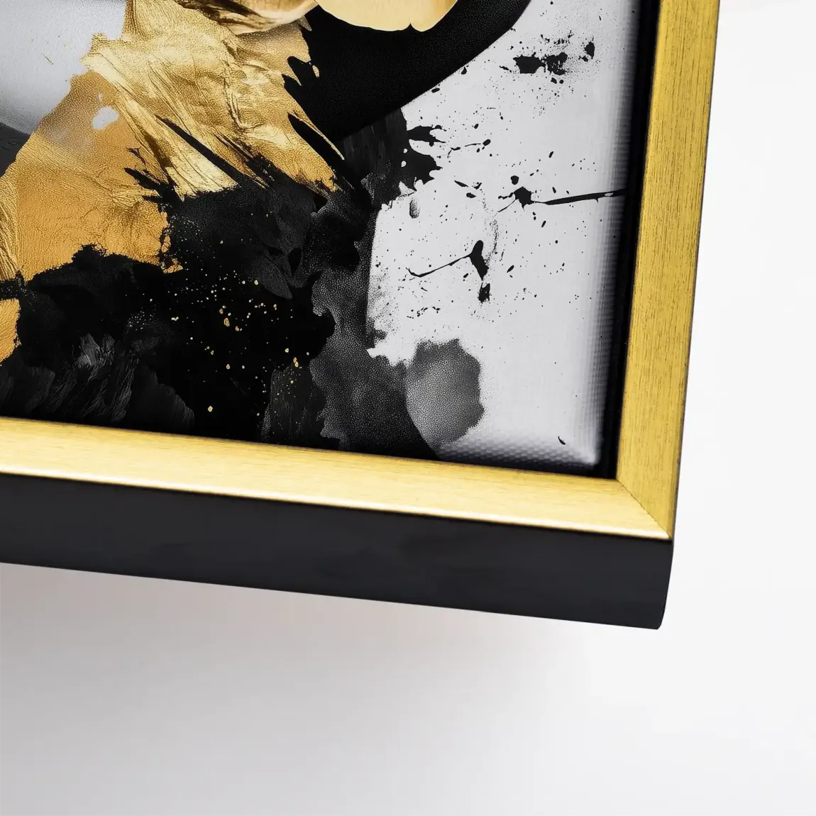 Goldene Dualität mit schwarzer Eleganz Leinwand Bild INGALERIE