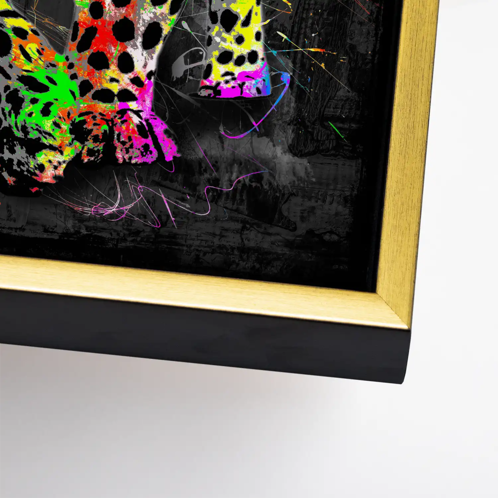 Leopard Abstrakt Color Style Leinwand Bild INGALERIE