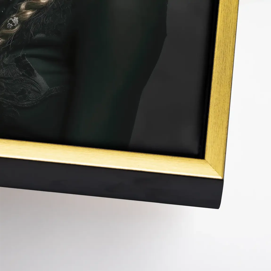 Geheimnisvolle Schönheit im Catrina Look Leinwand Bild INGALERIE