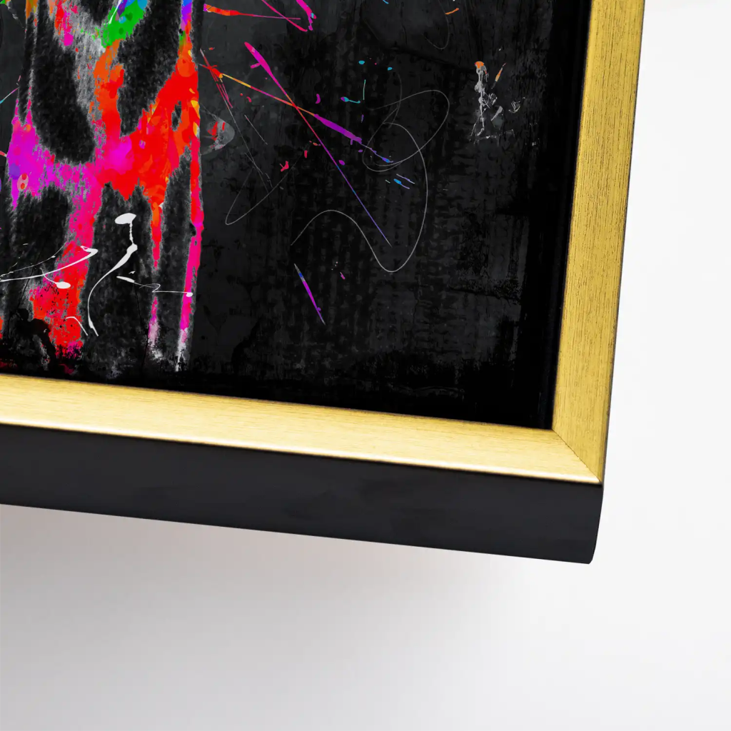 Giraffe Abstrakt Color Style Leinwand Bild INGALERIE