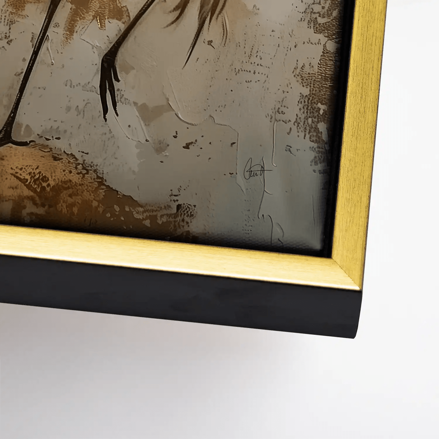 Kranich Modern Art Leinwand Bild INGALERIE