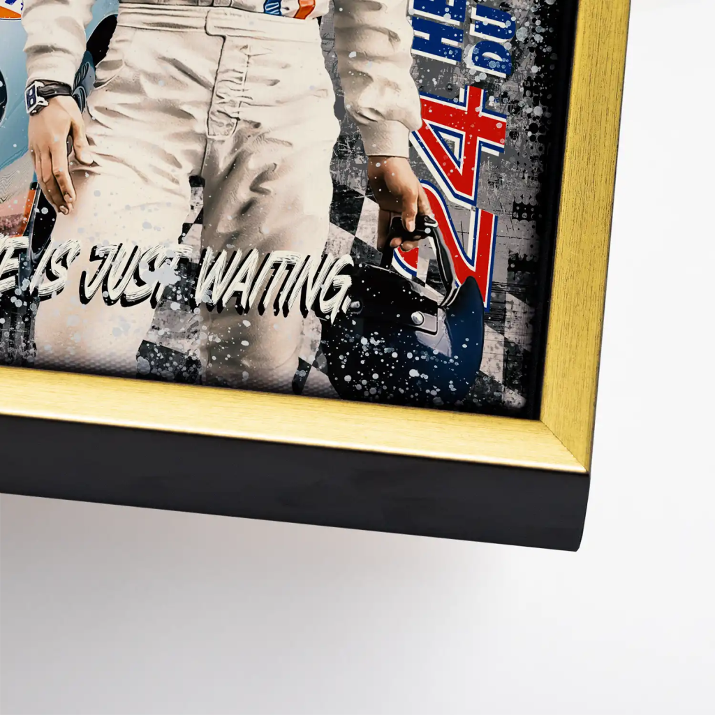 Steve Gulf Racing Leinwand Bild INGALERIE