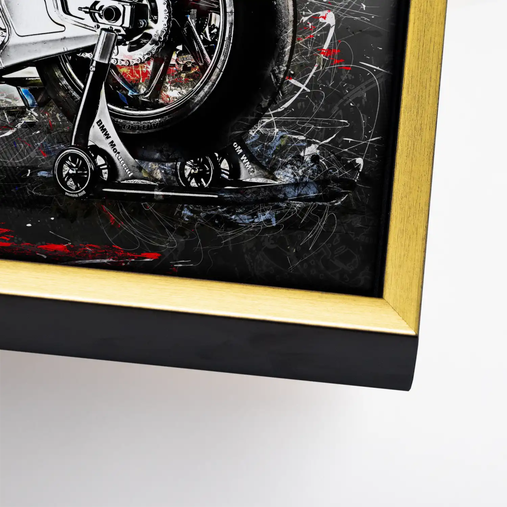 BMW HP4 Race Abstrakt Kunst Leinwand Bild INGALERIE