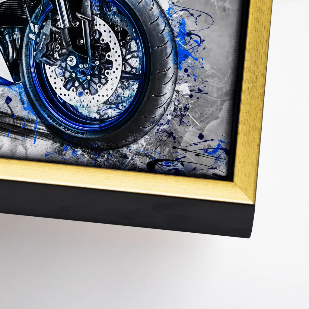 Suzuki GSXR 750 Abstrakt Black Leinwand Bild INGALERIE