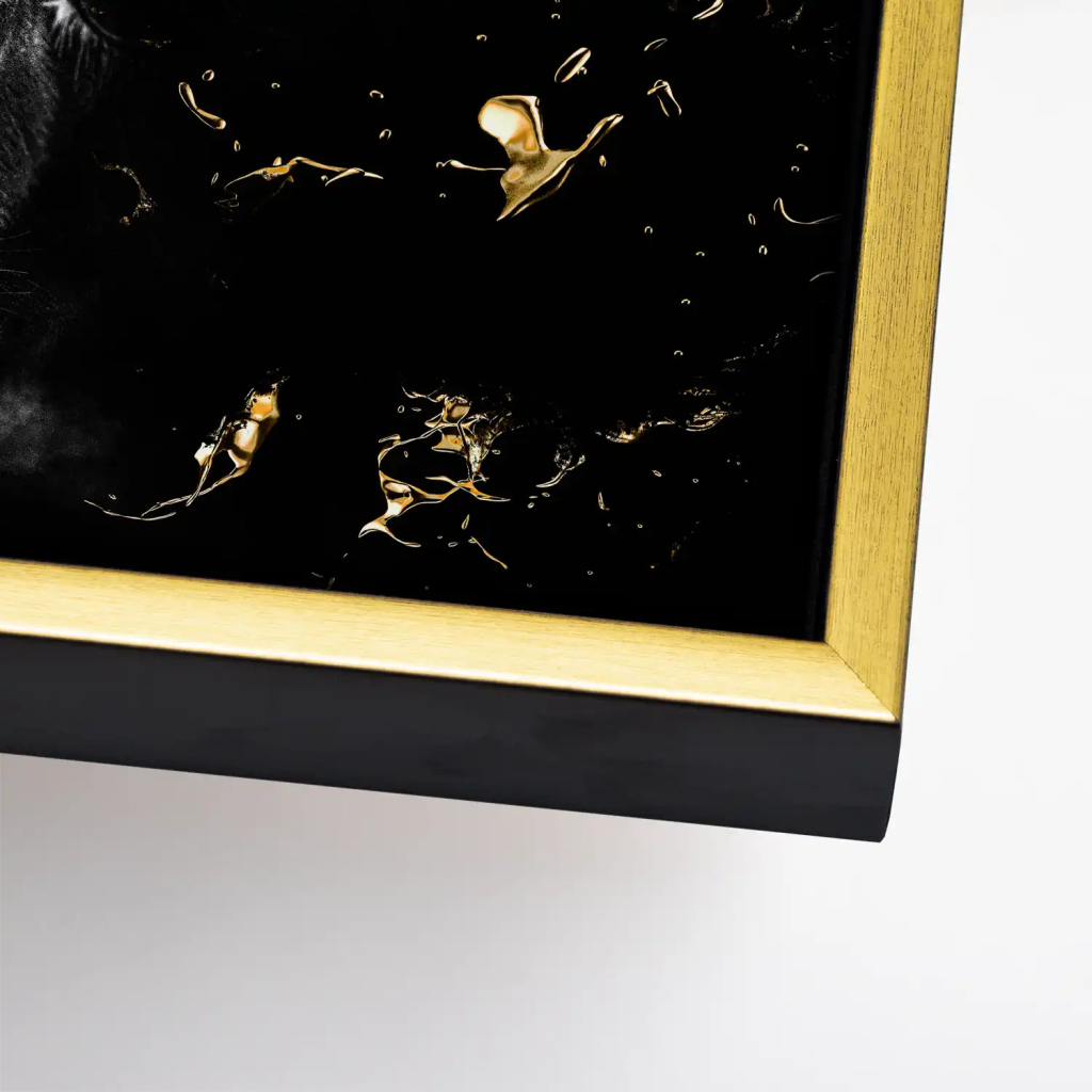 Stier Gold Style Leinwand Bild INGALERIE