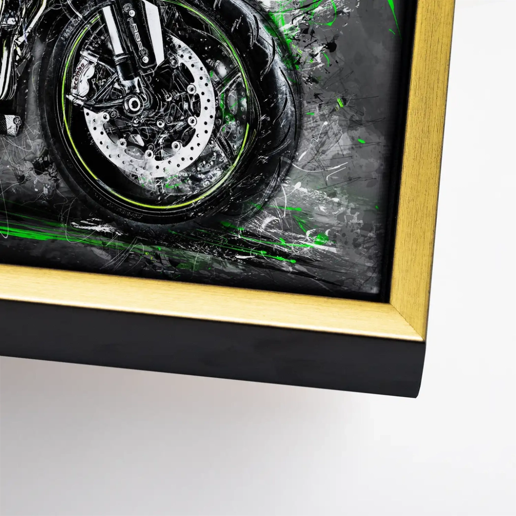 Kawasaki Z1000 Abstrakt Leinwand Bild INGALERIE
