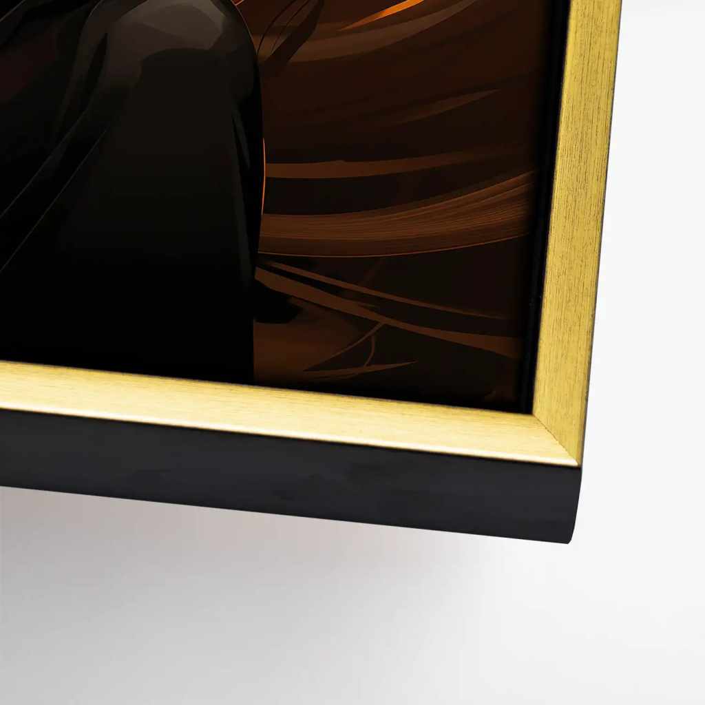 Frau modern mit Hut Leinwand Bild INGALERIE