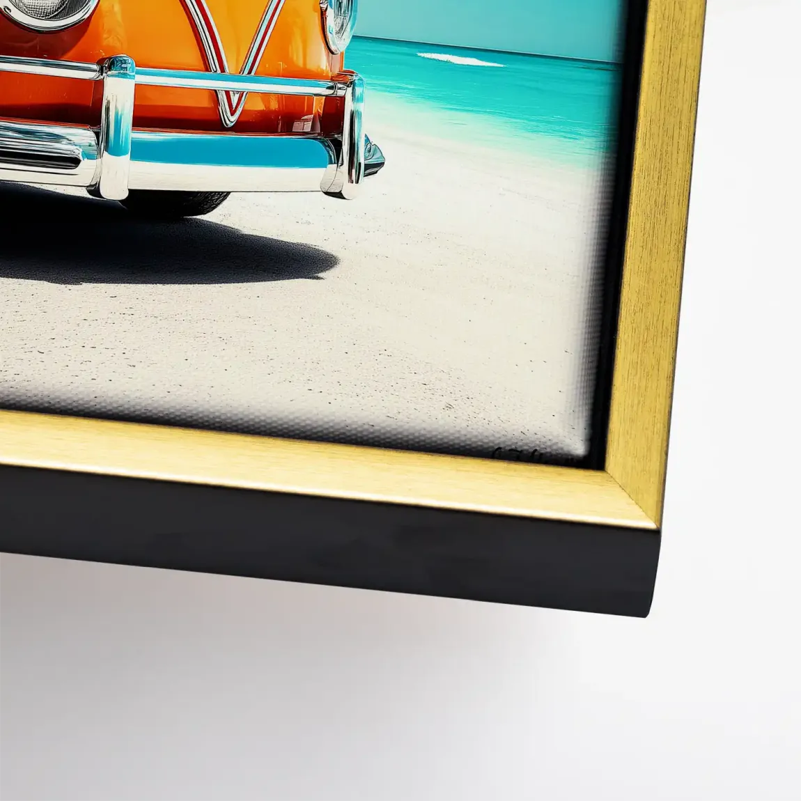 VW Bulli Beach Leinwand Bild INGALERIE