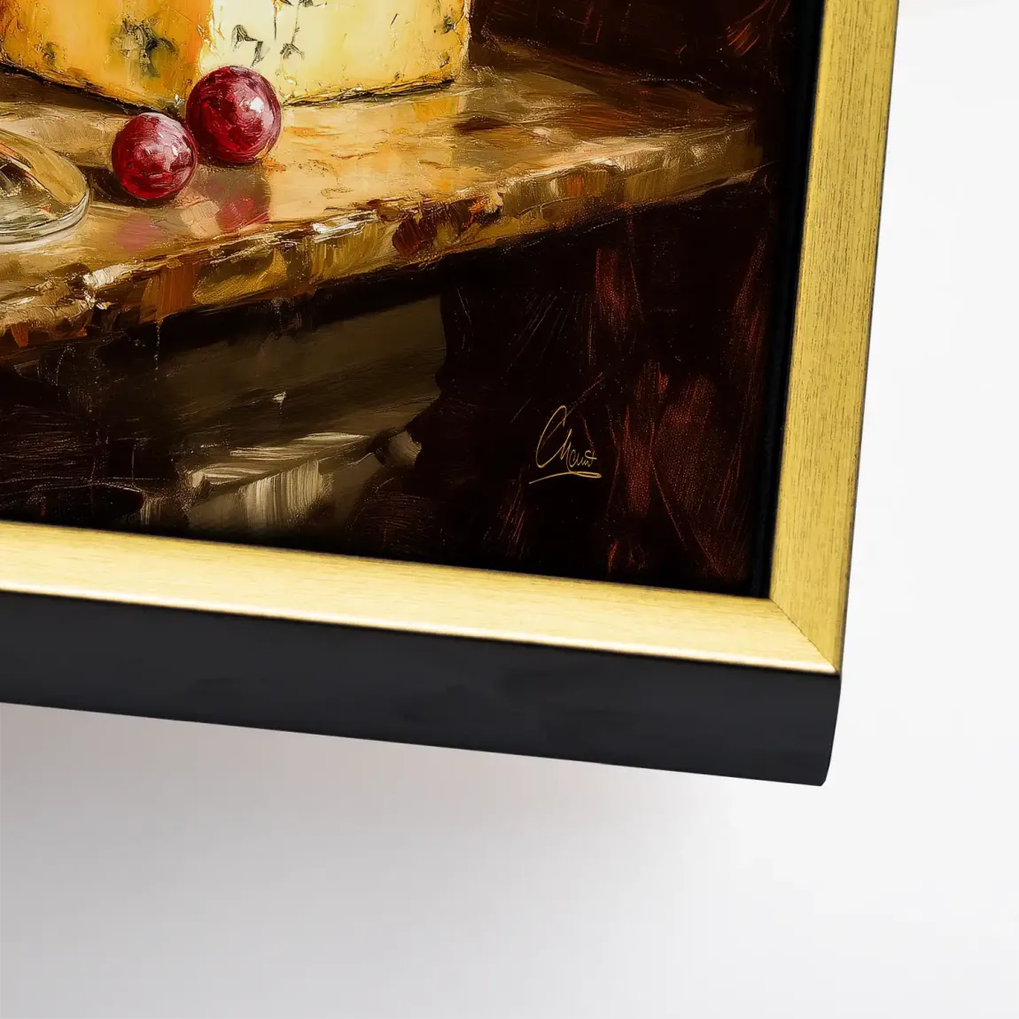 Wein & Käse Leinwand Bild