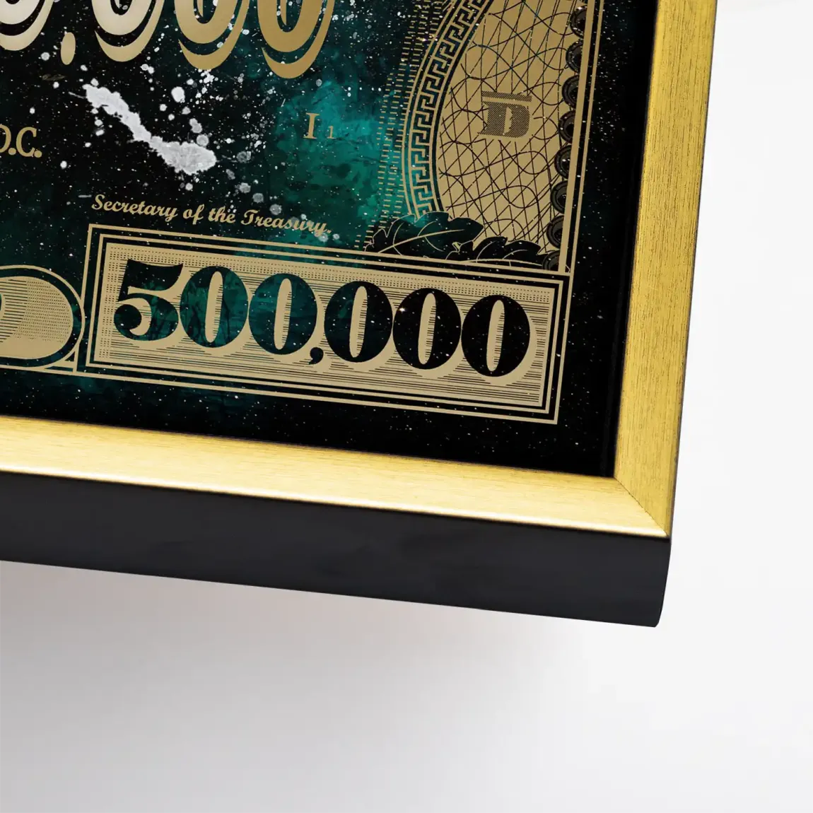 Donald & Daisy Duck Green Gold Pop Art Dollar Leinwand Bild INGALERIE