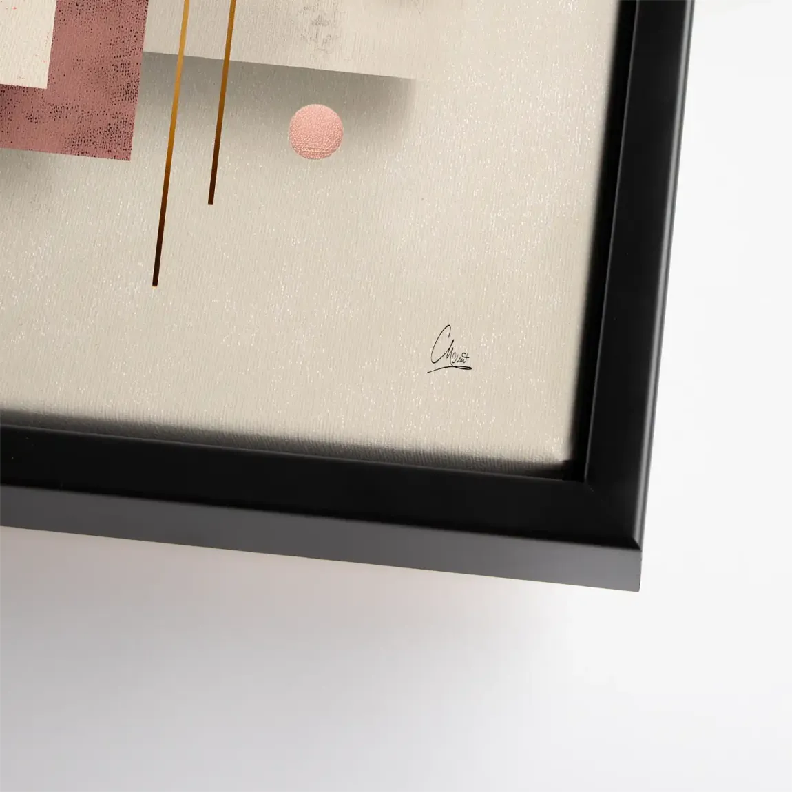 Golden Geometry Leinwand Bild