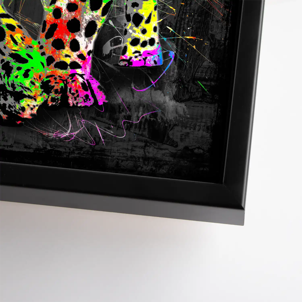 Leopard Abstrakt Color Style Leinwand Bild INGALERIE