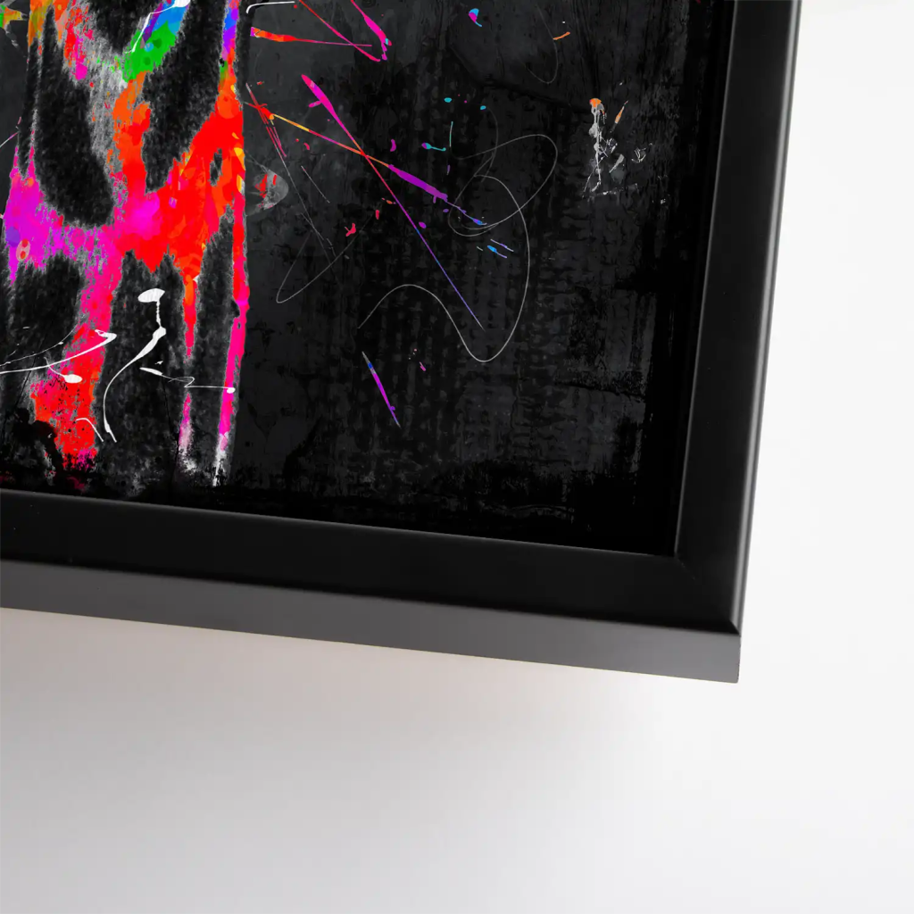 Giraffe Abstrakt Color Style Leinwand Bild INGALERIE