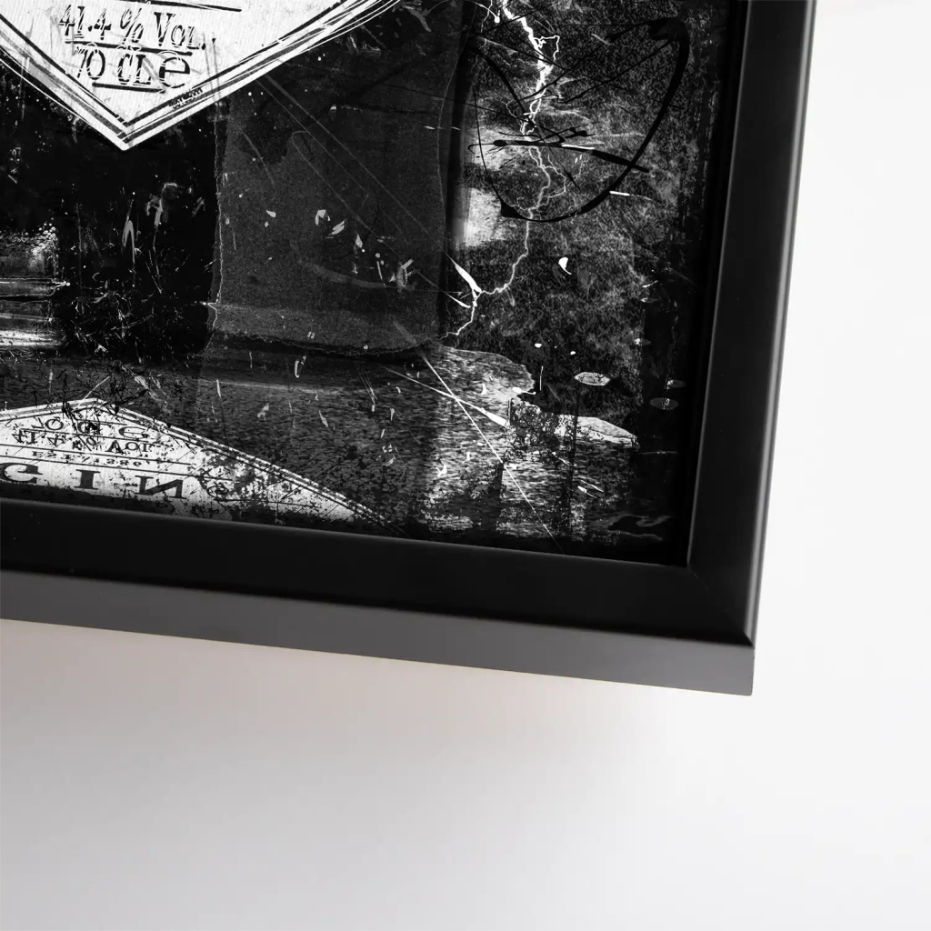 Gin Abstrakt Black Style Leinwand Bild INGALERIE