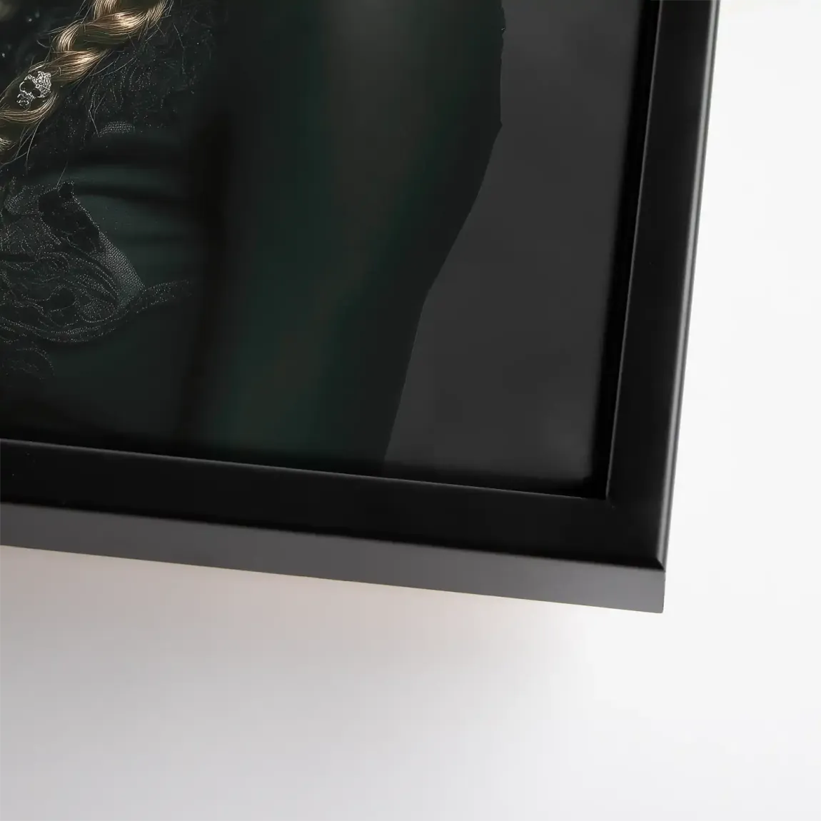 Geheimnisvolle Schönheit im Catrina Look Leinwand Bild INGALERIE