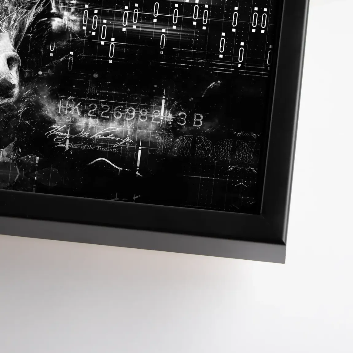Börsenbulle Noir Leinwand Bild