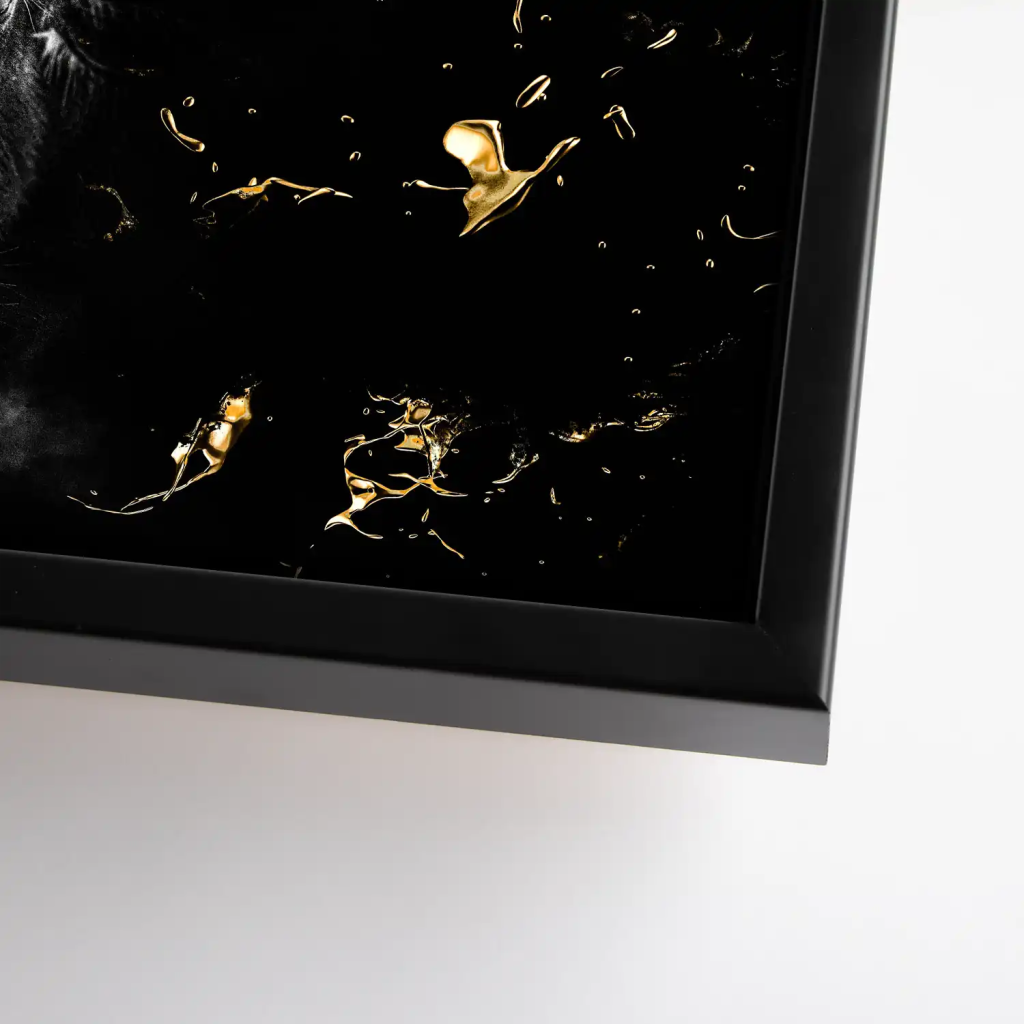 Stier Gold Style Leinwand Bild INGALERIE