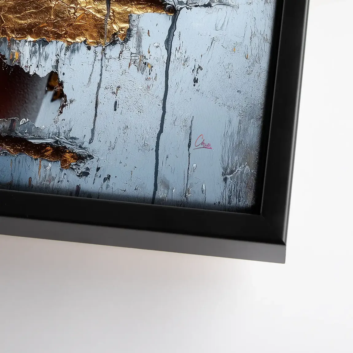 Goldsplitter im Blickfeld Leinwand Bild INGALERIE