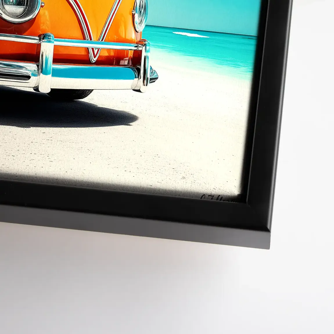 VW Bulli Beach Leinwand Bild INGALERIE