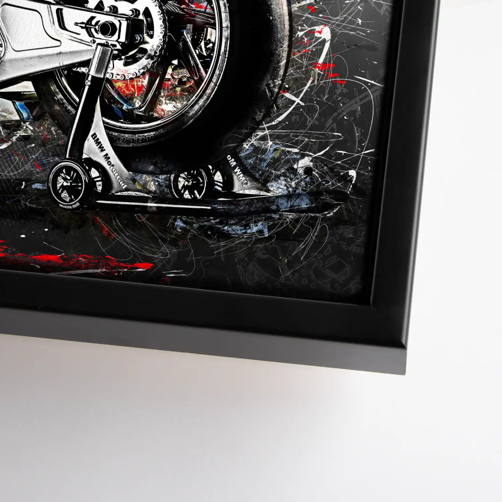 BMW HP4 Race Abstrakt Kunst Leinwand Bild INGALERIE