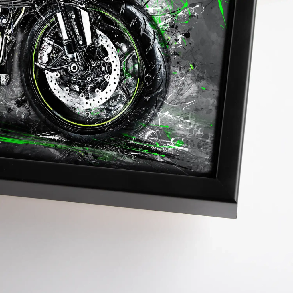 Kawasaki Z1000 Abstrakt Leinwand Bild INGALERIE