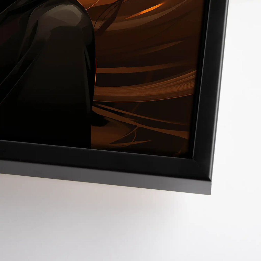 Frau modern mit Hut Leinwand Bild INGALERIE