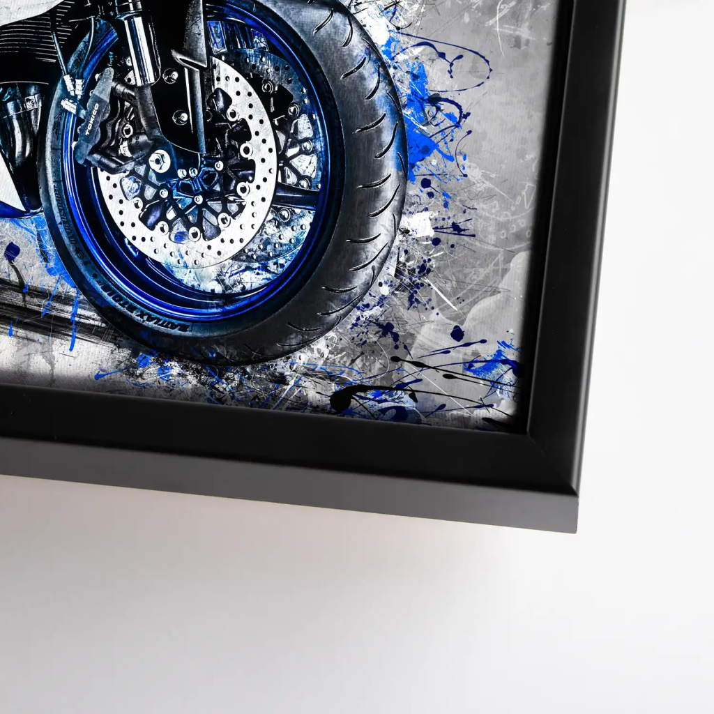 Suzuki GSXR 750 Abstrakt Black Leinwand Bild INGALERIE