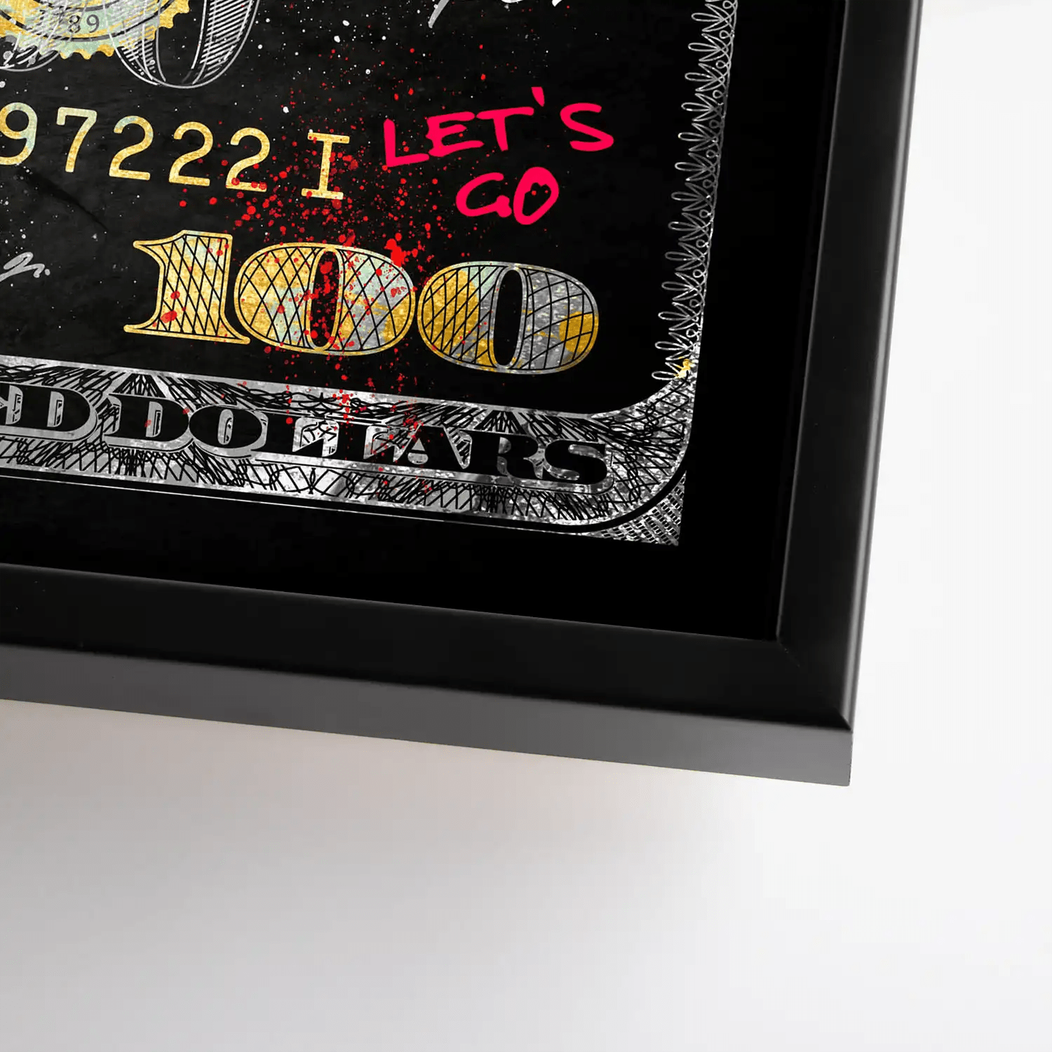 Dagobert Money Never Sleeps Dollar Dark Leinwand Bild INGALERIE