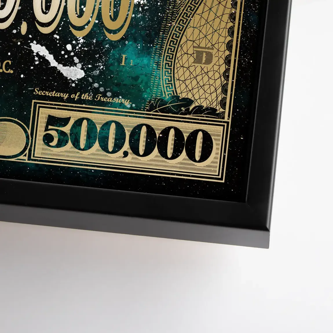 Donald & Daisy Duck Green Gold Pop Art Dollar Leinwand Bild INGALERIE